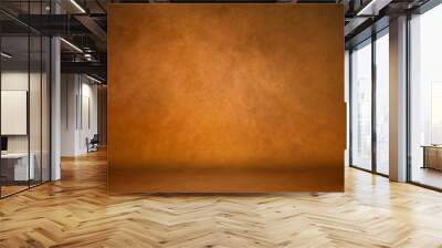 Background studio portrait backdrops brown canvas background on the wall and on the floor with a soft transition. Wall mural