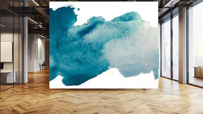 blue blot of watercolor Wall mural