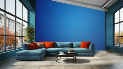 blue gradient smooth background Wall mural