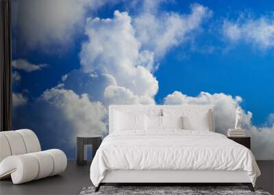 blue sky and clouds Wall mural