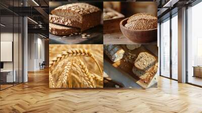 bread and wheat Wall mural