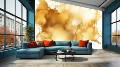 brown stain  paint watercolor Wall mural