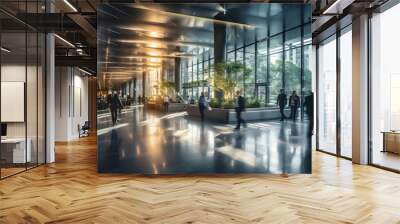 Abstract long exposure modern office lobby Wall mural