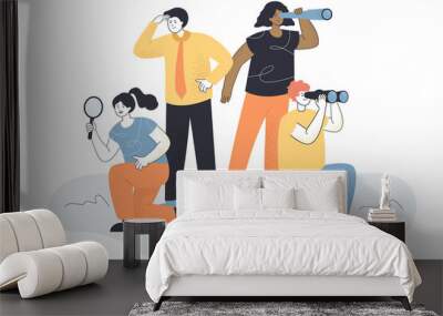 Business team looking for new people Wall mural