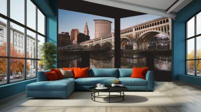 Cleveland Skyline Wall mural