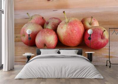 Apples on table Wall mural