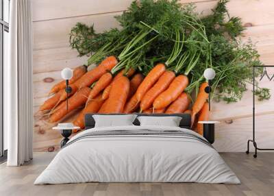 Carrots on table Wall mural