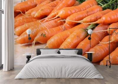 Carrots on table Wall mural