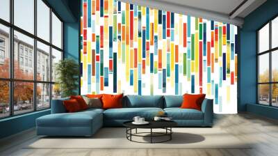 Colorful Abstract Vertical Rectangles Pattern. Vector illustration design. Wall mural