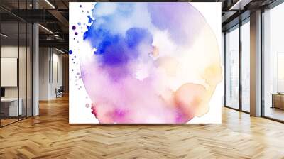 colorful watercolor circle Wall mural