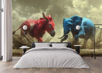 Donkey & Elephant Wall mural