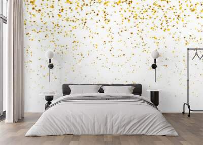 Gold confetti stars.  luxury sparkling  Wall mural