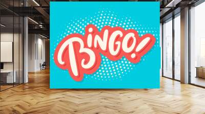 Bingo. Vector lettering. Wall mural