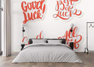 Good luck. All the best. Best of luck. Vector lettering. Wall mural