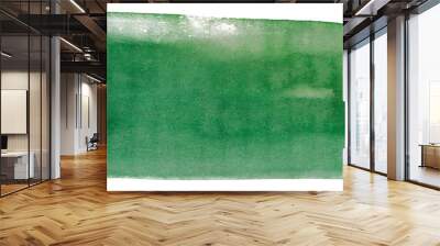 green watercolor stain element rectangular with texture Wall mural