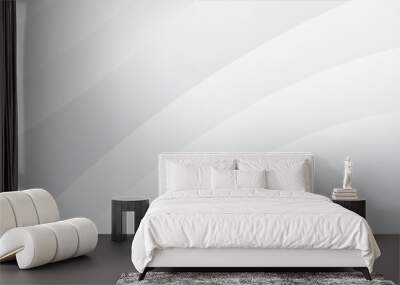 Abstract background white and grey dynamic shape. Vector illustration Wall mural