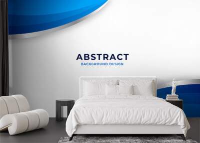 abstract background with elegant blue curve shape. eps10 vector Wall mural