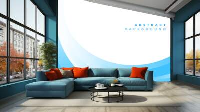 Abstract blue wavy business style background. Eps10 Vector	 Wall mural