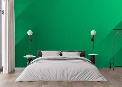 Minimal geometric green background with dynamic shapes composition. Vector illustration Wall mural