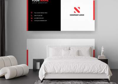 Modern professional business card template vector Wall mural