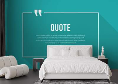 Modern quote communication template design. Vector Illustration Wall mural