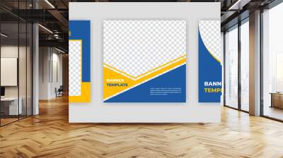 Modern Social Media banner template can be edited. Anyone can use this design easily. Promotional web banners for social media. Elegant sale and discount promo - Vector. Wall mural