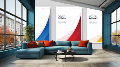 Set of book cover brochure template designs . Vector illustration.	 Wall mural