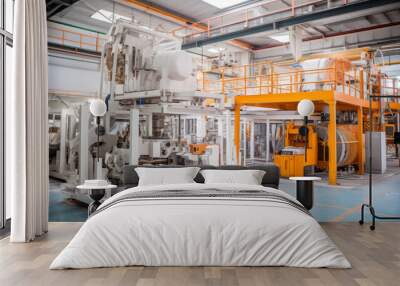 Interior of a factory for the production of electric motors and machinery Wall mural