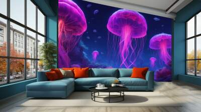 jelly fish in the water Wall mural