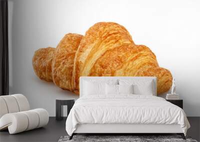 Fresh Croissant Isolated on white background Wall mural