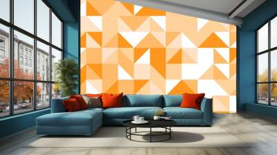 yellow and orange geometric pattern, wallpaper for tile, banner, tableclothe Wall mural