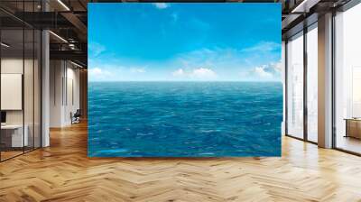 Beautiful sky and blue ocean Wall mural