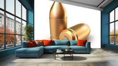 Set of ammo shells. 3d image isolated on white Wall mural