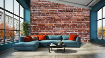 old red brick wall texture Wall mural