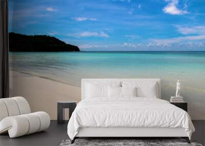 beautiful tropical beach and sea at day Wall mural