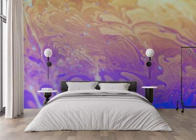 Psychedelic patters formed on the surface of a soap bubble Wall mural