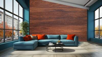 Background with wooden texture brown color. Wallpaper for design Wall mural