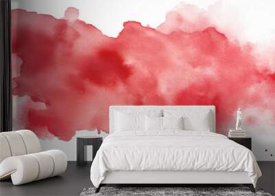 Red watercolor stain Wall mural