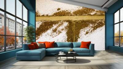 silicate block masonry close-up Wall mural