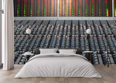 Sound, audio mixing board background Wall mural