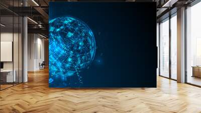 Sphere theme vector illustration. Digital technology isometric background. Wall mural