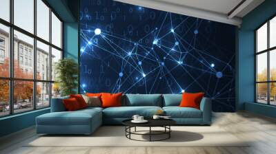 Technology background. Big data concept. Vector illustration. Wall mural