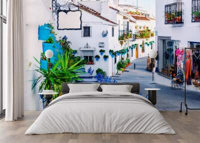 Mijas street. Charming white village in Andalusia Wall mural