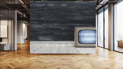 Vintage tv receiver 3d illustration Wall mural