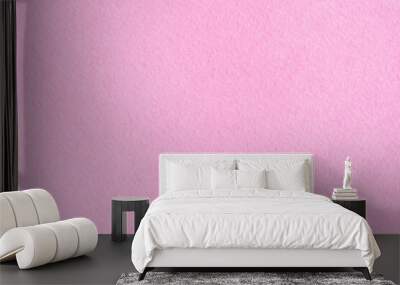 Watercolor paper with texture. Blank sheet of light pink paper Wall mural