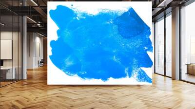 Watercolor stain blue Wall mural