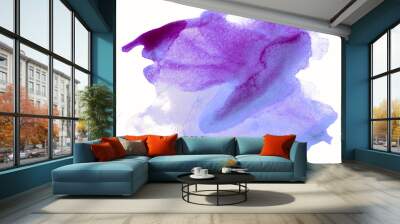 Watercolor stain purple Wall mural