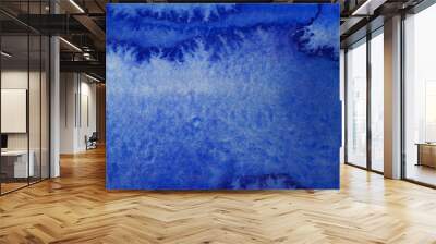 Watercolor texture blue paint paper surface Wall mural