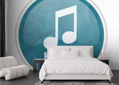 Hip hop brillant crystal design round blue web icon. Wall mural