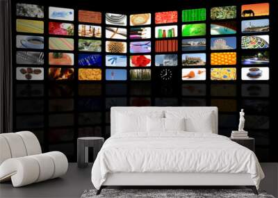 multimedia lcd television background Wall mural